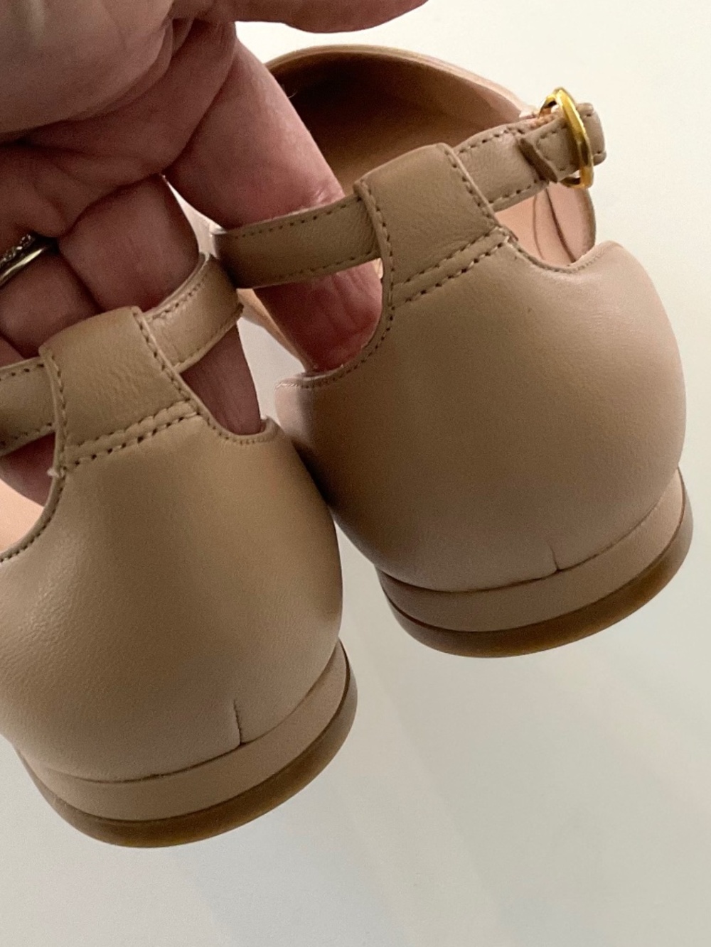 COLE HAAN Bria Cutout Flat Square Toe In Brush Tan Leather Size 9.5 NEW - Picture 4 of 11